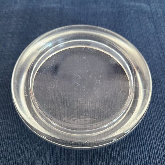 Hazel Atlas Vintage 1940s Glass Furniture Coaster Wood Floor Carpet Protector - Picture 9 of 16